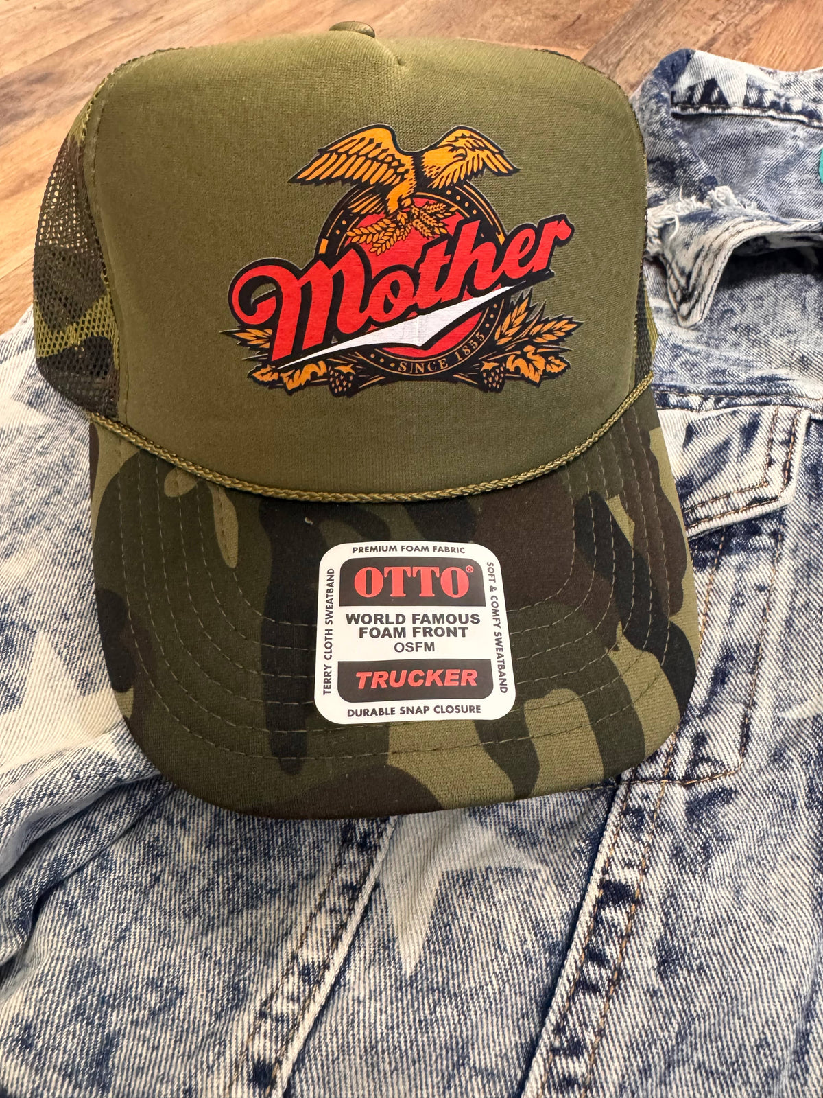 Camo Mother America Trucker Hat